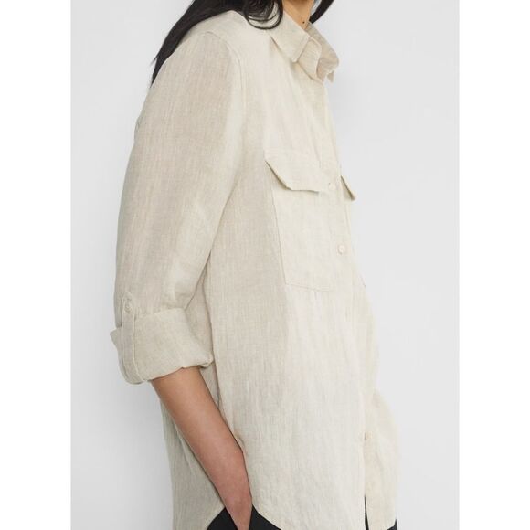 Babaton Utility Linen Blend Shirt - Picture 4 of 11